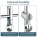 Shower Head Holder with Hook, Universal Adjustable 19-25mm Clamp for Shower Slide Bar, 45° Rotation Bracket for Bathroom Shower Rail Rod, Chrome